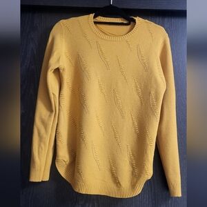 Elegant Mustard Crew Neck Sweater
